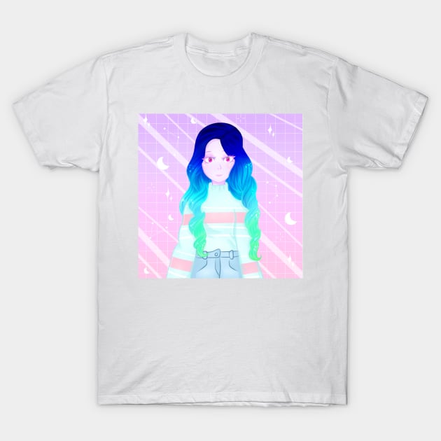 Beautiful colored hair girl T-Shirt by __Døra__